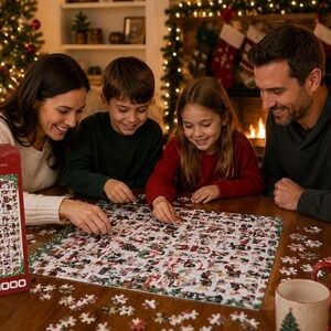 Eurographics Holiday Dogs 1000 Piece Jigsaw Puzzle Christmas Dogs New Sealed